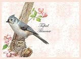 Wellspring Note Card, Toile Birds Tufted Titmouse (6694)