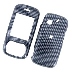 Pantech Matrix C740 AT&T Snap On Protector Hard Case Image Cover Carbon Fiber