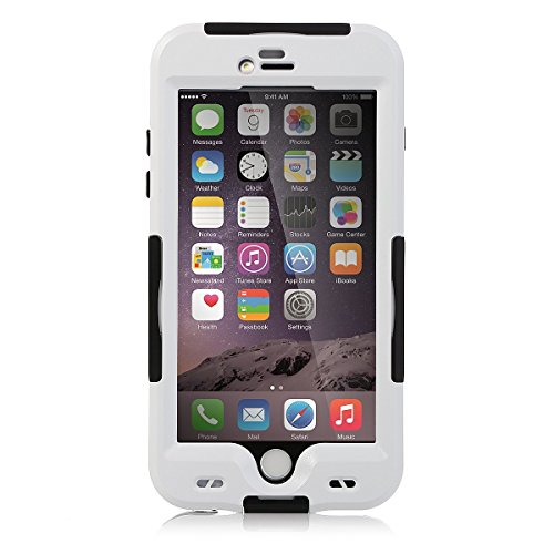 iPhone 6 Plus Waterproof Case, Bessmate (TM) 6.6 ft Underwater Waterproof Shockproof Snow-Proof Dirt-Proof Durable Full Sealed Protection Case Cover with Touched Transparent Screen Protector for iPhone 6 Plus (5.5 inch)(White)