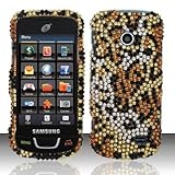 CHEETAH Hard Plastic Rhinestone Bling Case for Samsung T528g + Car Charger  ....