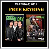 GREEN DAY CALENDAR 2012 + FREE GREEN DAY KEYRING BY RED STAR