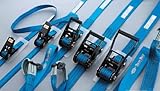 TOYO プロ用ベルト荷締機 両端アイ形(標準タイプ) NO.5050 50mm幅 固定ベルト長2m 調整側ベルト長6m ドロップストッパー付き