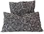 db Sources 14 By 24 Inch Gray Decorative Pillow with Ruching and Crystals