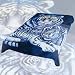 Acrylic Mink Tiger Mama With Cub Blanket - 402-2 Blue Backgr