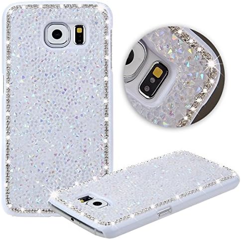 Note 5 Case, Galaxy Note 5 Case- SpicyQ® Luxury Bling Glitter Handcraft Handmade Crystal Rhinestone Diamond Hard Case Skin Cover for Samsung Galaxy Note 5 (White)