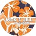 Baby Keepsake: Orange Surfboard Design Beach Theme Personalized Travel Candle Favors (Set of 24)