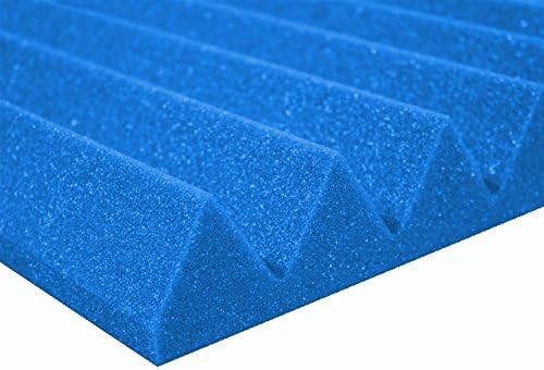 2" x 12" x 12" Blue Acoustic Studio Wedge Foam 48 Pack by Deluxe Foam