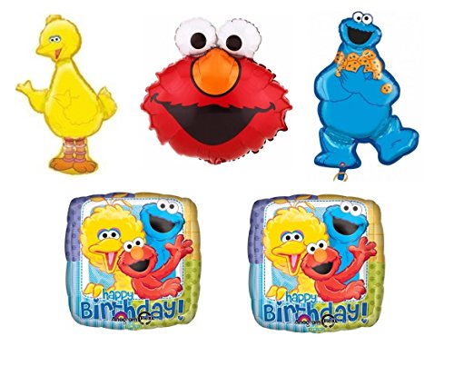 Sesame Street Big Bird Elmo and Cookie Monster Happy Birthday Balloon Decoration Kit