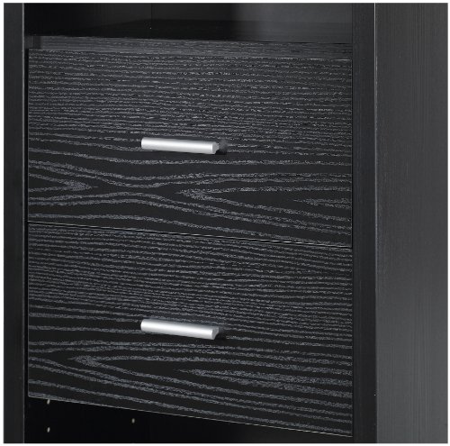 Tvilum Fairfax 2-Drawer Narrow Bookcase, Black
