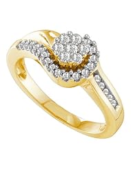 0.33CTW DIAMOND FLOWER RING