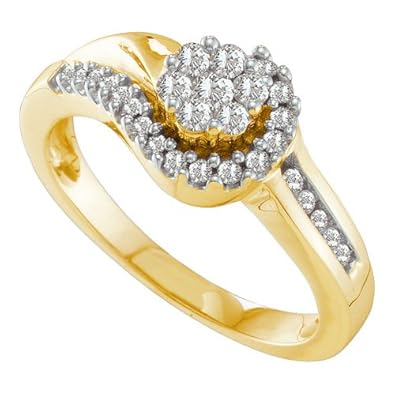 Cheap Girls Jewelry 0.33CTW DIAMOND FLOWER RING For Sale