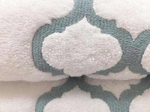 Tangier Roma Hand Towel Lake Blue/White