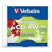 Verbatim 95160 700 MB 2x-4x DataLifePlus Silver Inkjet Printable Rewritable Disc CD-RW, 1-Disc Slim Case