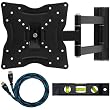 Cheetah Mounts ALAMLB LCD TV Wall Mount Bracket with Full Motion Swing Out Tilt and Swivel Articulating Arm