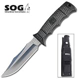 SOG Seal Pup Elite Satin Straight Edge Knife with Nylon Sheath