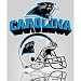 Carolina Panthers Light Weight Fleece NFL Blanket (Grid Iron) (50