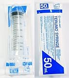 50mL 2 pcs Syringe w/o Needles New Sterile Disposable Luer Slip Tip
