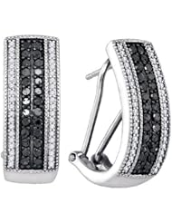 0.88CTW BLACK DIAMOND FASHION HOOPS
