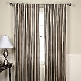 Daria Stripe Silk Set of 2 Lined Window Panels, 84 in Set