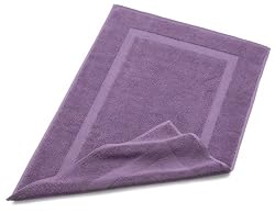 Pinzon Luxury Banded Bath Mat, Plum