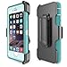 iPhone 6 Case, iPhone 6s Case Heavy Duty Tough Shockproof Cover with Belt Clip Kickstand & Built-in Screen Protector for Apple iPhone 6/6s 4.7 Inch Blue