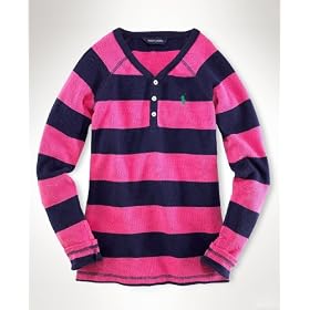 Ralph Lauren Girls Top, Striped Brylee Thermal