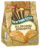 New York Style Almond Biscotti, 6-Ounce Bags (Pack of 12)