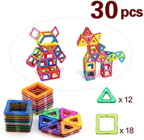 BAA SHOP 30pcs Magnetic Building Blocks Toys,Educational Stacking Construction Magnet Blocks Sets.