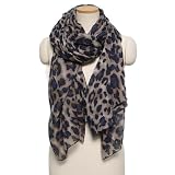 Color Leopard Scarf - BLUE