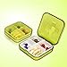 Sannysis Portable Mini 4 Slots Drug Medicine Pill Box Case Organizer (Green)