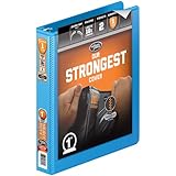 Wilson Jones Heavy Duty Round Ring View Binder with Extra Durable Hinge, 1 Inch, Customizable, Light Blue (W363-14-2925)