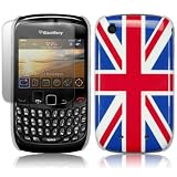 BLACKBERRY CURVE 8520 UNION JACK BACK COVER CASE WITH SCREEN PROTECTOR PART OF THE QUBITS ACCESSORIES RANGEby Qubits