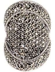 Sterling Silver Marcasite Oval Ring
