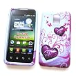 LG G2x (T-Mobile) Crystal Silicone Skin Case "Purple Love" Design