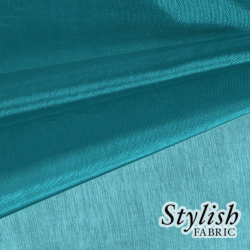 59" Dark Teal Organza Fabric by The Yard - 1 Yard