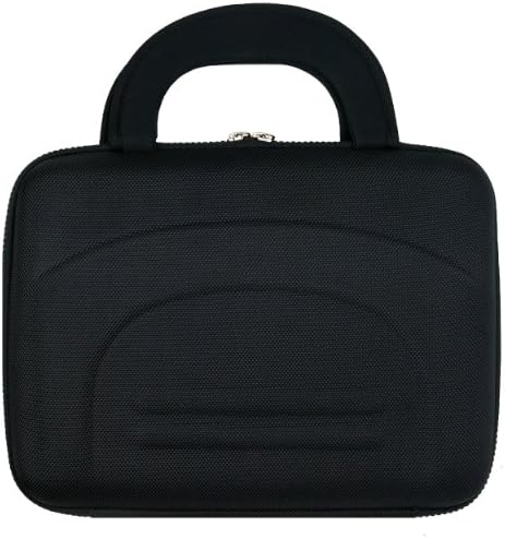 BLACK Protective Durable Limited Edition Hard Nylon Cube Carrying Smart Case with Handles For The Sony DVP-FX750 7-Inch Portable DVD Player