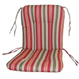 Wrought Iron Chair Cushion-Alex Stripe Pomegranite