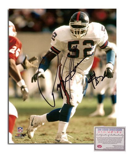 Pepper Johnson NFL New York Giants Hand Signed 8x10 Photograph White Jersey