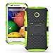 ElBolt Motorola E / Moto E 3 in 1 Bundle Armor Grenade Viewing Stand/Kickstand Hard Gel Case- Green (Free Ultra-Sensitive Stylus Pen and Premium Screen Protector by ElBolt TM)