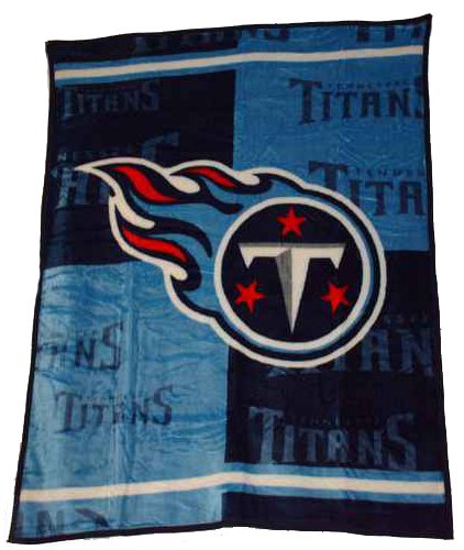 NFL Football Tennessee Titans Blanket 4th Quarter Mink Raschel Plush Twin 60 X 80 - 85% Acrylic = Keeps You Warmer