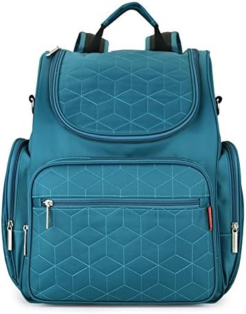 TOTRIP Multifunction Baby Diaper Bag Backpack Large Capacity Mummy Nappy Bag with Changing Pad Fit Stroller, Green