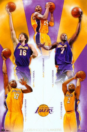 Los Angeles Lakers - Team 2010 NBA 22x34 Art Print Poster Poster Print, 22x34