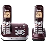 Panasonic KX-TG6572R DECT_6.0 2-Handset Landline Telephone