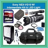 Sony NEX VG10 Interchangeable Lens Handycam Camcorder with 96GB Flash Memory Starter Package Includes LED Light, NPFV100 Battery, 32GB SDHC Memory Card + More!!!! 51v7sPpgzQL. SL160 Sony NEX VG10 Interchangeable Lens Handycam Camcorder with 96GB Flash Memory Starter Package Includes LED Light, NPFV100 Battery, 32GB SDHC Memory Card + More!!!!