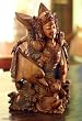 Wood statuette, 'Playful Mermaid' Wood statuette, 'Playful Mermaid'