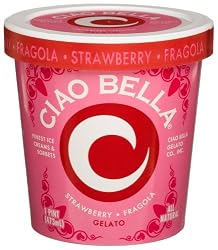Ciao Bella Strawberry Gelato, 16-Ounce Cups (Pack of 4)