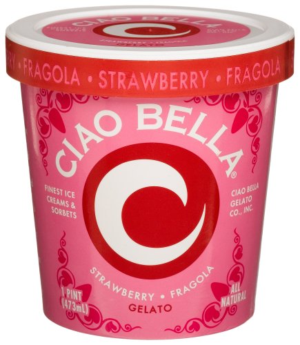 Ciao Bella Strawberry Gelato, 16-Ounce Cups (Pack of 4) by CIAO BELLA