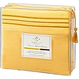 Clara Clark Premier 1800 Collection 4pc Bed Sheet Set - Full (Double) Size, Yellow