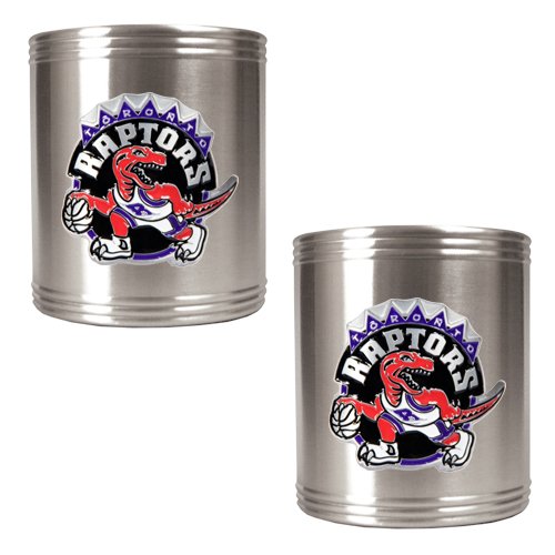 NBA Toronto Raptors Two Piece Stainless Steel Can Holder Set - Primary Logo