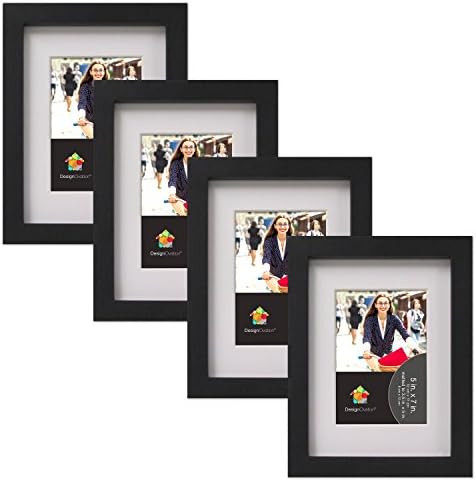Gallery 5x7 Black Wood Picture Frame, Set of 4